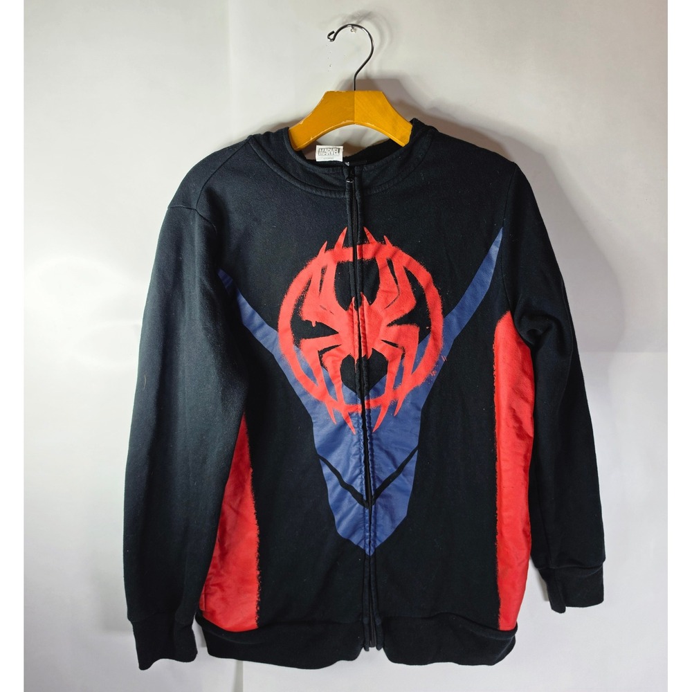Marvel Spider-Man Miles Morales Full Zip Hoodie Youth XL 18/20 SpiderVerse Black